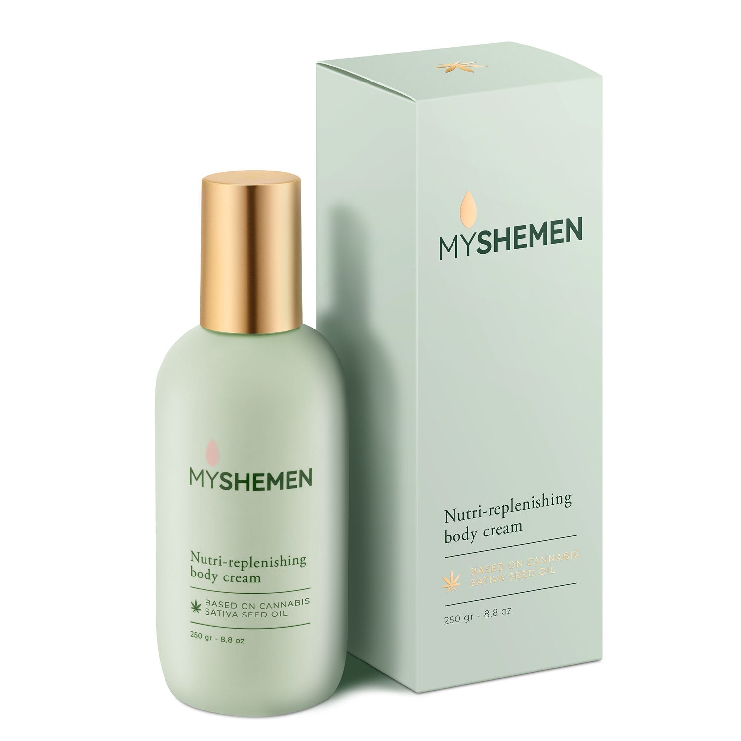 Hemp nutri-replenishing body cream by myshemen